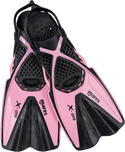 Miniatura 8 de MARES X-One Junior 410345 - Aletas de natación ajustables para zapatos para esnórquel, buceo, tacón abierto perforado, diseño de correa sin hebilla