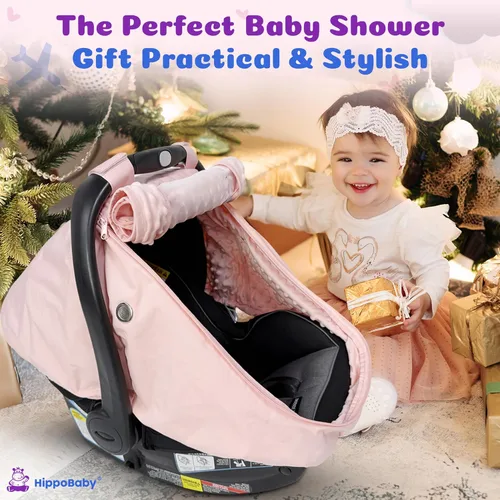 Miniatura 7 de HippoBaby Funda impermeable para asiento de automóvil de bebé, funda de asiento de automóvil a prueba de viento para bebés, funda de asiento de Negro