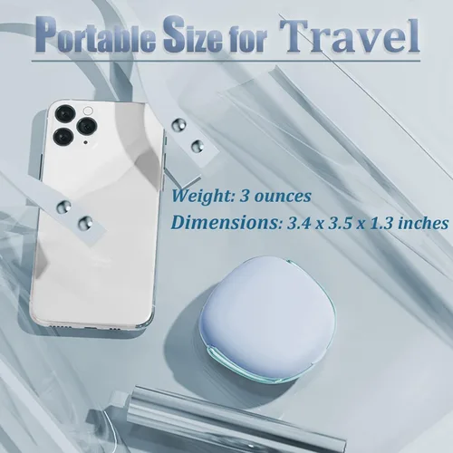 Miniatura 5 de Limpiador de lentes de contacto, máquina de limpieza ultrasónica portátil de lentes de contacto con cargador USB y kit de funda de remojo