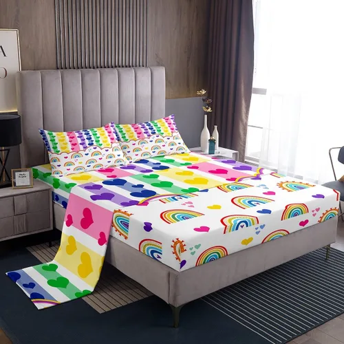 Miniatura 21 de Manfei Honeycomb - Juego de sábanas con diseño de mando de videojuegos tamaño Twin, juego de ropa de cama geométrica azul con controlador