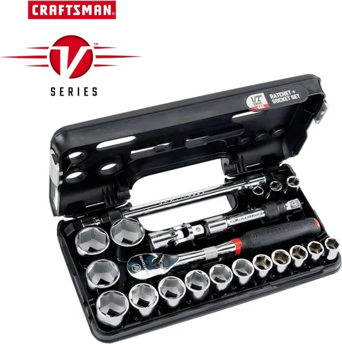Miniatura 2 de Juego de llaves CRAFTSMAN V-SERIES, SAE poco profundo, accionamiento de 1/2 pulgada, 21 piezas (CMMT45754V)