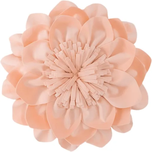 Miniatura 9 de OiseauVoler Cojín decorativo redondo de flores 3D, cojín hecho a mano con inserto para sofá, cama, decoración del hogar, 12 pulgadas, azul