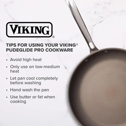 Miniatura 7 de Viking PureGlide Pro - Horno holandés antiadherente de 3 capas con tapa, fabricado sin PFAS, olla de inducción de 6 cuartos de galón, superficie