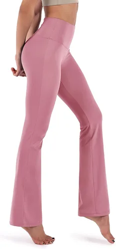 Miniatura 2 de ODODOS - Pantalones de yoga acampanados para mujer, con función de control de abdomen, no se transparentan, pantalones deportivos para gimnasio