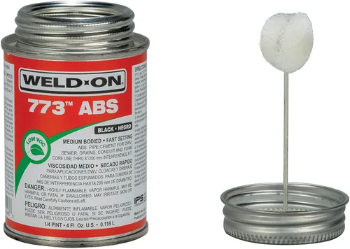 Miniatura 3 de Weld-On 10246 773 - Cemento solvente ABS de cuerpo medio de alta resistencia, ajuste rápido y bajo contenido de compuestos orgánicos volátiles