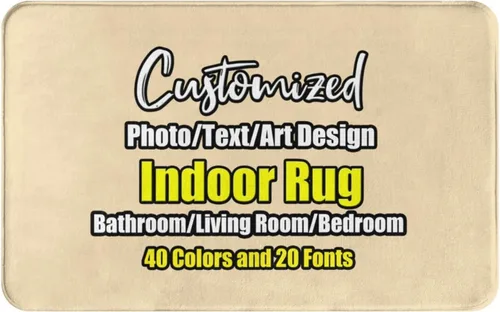 Miniatura 19 de sophiehome Customzied - Alfombras de baño con imagen de texto, alfombra de franela personalizada para interiores para el hogar, dormitorio, baño