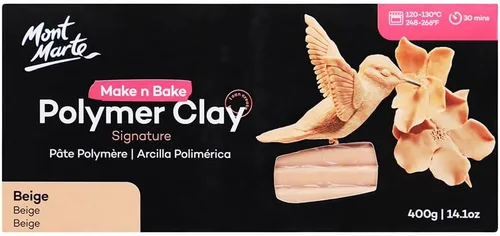 Mont Marte Make n Bake - Arcilla polimérica (400 gm, color beige)
