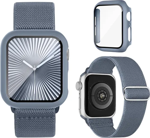 Miniatura 15 de Bandas elásticas compatibles para correa y carcasa de Apple Watch de 40mm 44mm 41mm 45mm 42mm 46mm, correas deportivas de nailon Solo Loop