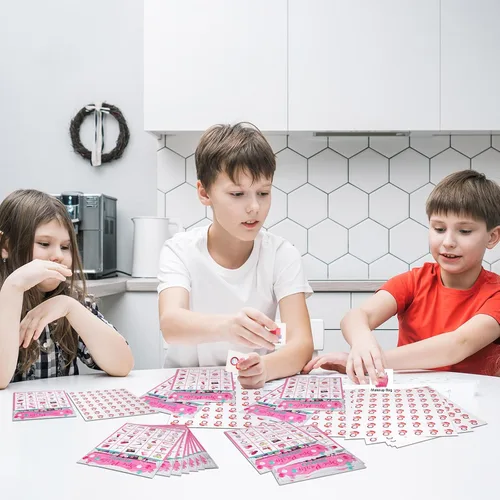 Miniatura 5 de Liliful Juego de bingo para fiesta de spa, 35 piezas, para 24 jugadores, tarjetas de bingo para fiesta de maquillaje, juegos temáticos de belleza