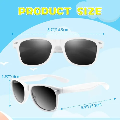 Miniatura 36 de ASTARON Paquete de 12 lentes de sol de fiesta de neón a granel para playa, boda, fiesta, piscina, suministros de fiesta