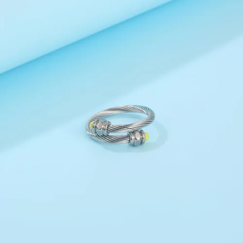 Miniatura 3 de Anillo de cable para mujer, un anillo de perla de puño diseñado para adaptarse a circunferencias de dedo entre 70mm-90mm