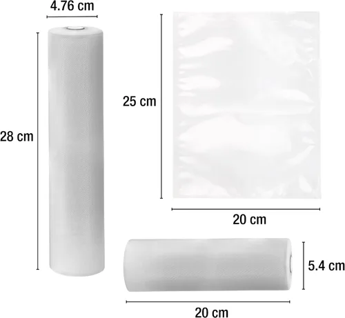 Miniatura 7 de Kenmore - Bolsas selladoras al vacío, 50 bolsas precortadas de 8 x 10 pulgadas, 3 rollos de 8 x 20 pulgadas, 4 rollos de 11 x 16 pulgadas, sin BPA