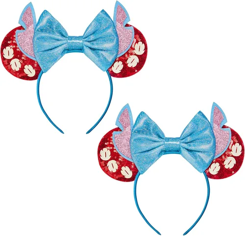 Miniatura 35 de FANYITY - Orejas de ratón, diadema con lentejuelas brillantes para cosplay de ratón para niños, niñas y mujeres, para Halloween y viaje a Disney