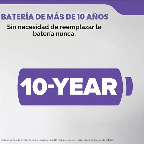 Miniatura 2 de Kidde Detector de humo y monóxido de carbono, funciona con batería de 10 años, indicadores de luz de advertencia LED, 30CUD10