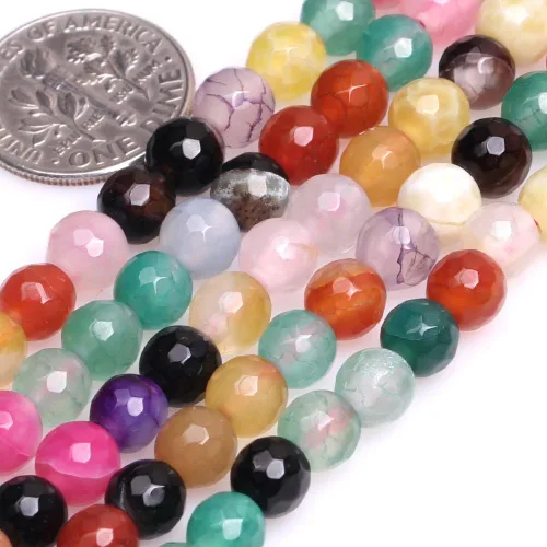 Miniatura 50 de GEM-Inside - Cuentas sueltas de cornalina roja naranja facetada de 0.236 pulgadas (0.236 in), cuentas de energía natural para hacer joyas, redondas