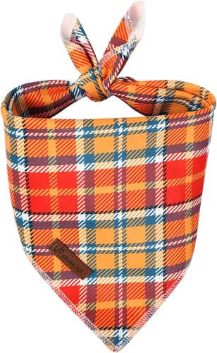 Miniatura 28 de Bandana de verano para perros, bufanda triangular de rejilla de algodón cómoda para perros medianos y grandes, pañuelo lavable para mascotas