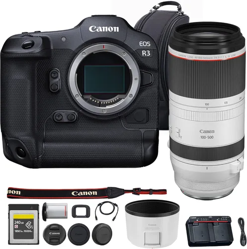 Miniatura 7 de Canon Cámara sin espejo EOS R3 Sensor de fotograma completo de 24 MP Grabación RAW 6K Enfoque automático de alta velocidad Cámara profesional