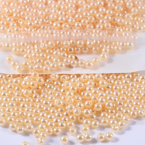 Miniatura 8 de 1970 piezas Cuentas de Perla para Hacer Joyas, 6 Tamaños con Agujero para Pulseras, Collares, Aretes, Kit de Manualidades DIY, Regalos para Mujeres