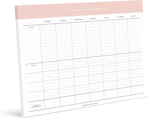 Miniatura 6 de Bliss Collections Bloc de planificación diaria, cuaderno de lista de tareas – Hermoso – Bloc de notas de hojas desprendibles sin fecha – Calendario