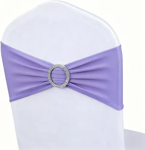 Miniatura 19 de Paquete de 50 bandas para sillas color verde salvia, bandas elásticas para sillas deslizantes, lazos para bodas, fiestas, baby shower, eventos