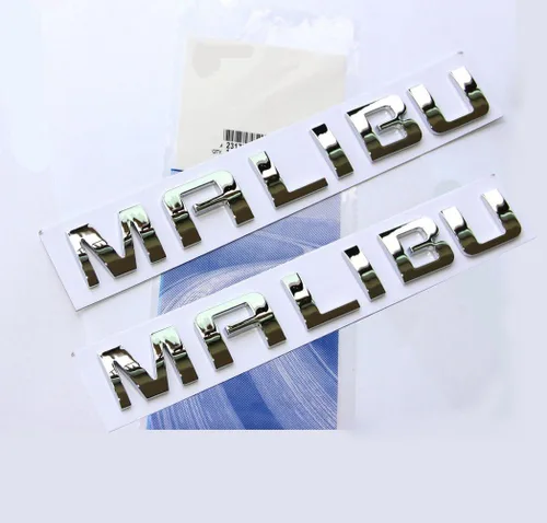 Miniatura 6 de Yoaoo Paquete de 2 Emblemas de Letras de Placa de Identificación Malibu OEM Negro Brillante Compatible con Malibu