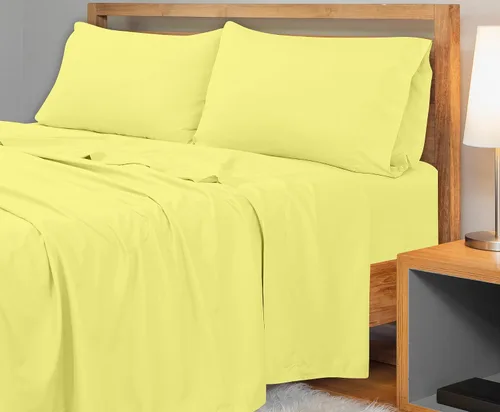 Miniatura 6 de Royale Linens Sábana Plana de Algodón Peinado de Fibra Larga 100% con 300 Hilos - Súper Suave - Sábanas Superiores - Sábana Plana King Se Vende Por
