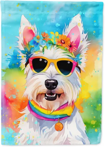 Miniatura 44 de Caroline's Treasures DAC2448GF - Bandera de jardín con diseño de perro afgano hippie Dawg, bandera decorativa para patio exterior, patio, obras
