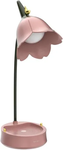 Miniatura 4 de Lámpara de escritorio LED mágica JD Cordless Luz de mesa ajustable cuello de cisne regulable táctil recargable batería cuidado de los ojos luz Rosa