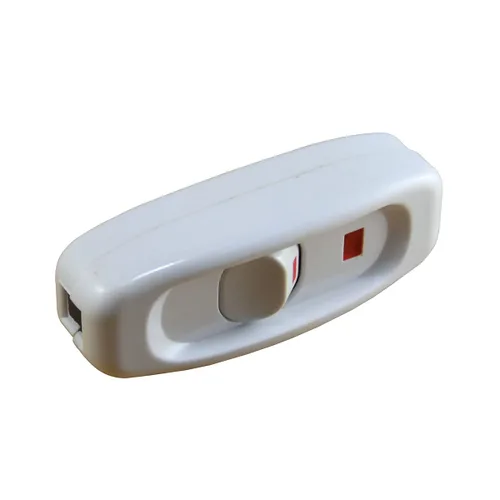 Miniatura 3 de Interruptor de cable en línea de encendido/apagado 10A 250V lámpara de repuesto para lámpara de mesa, escritorio, luz de cama Gw320. Blanco