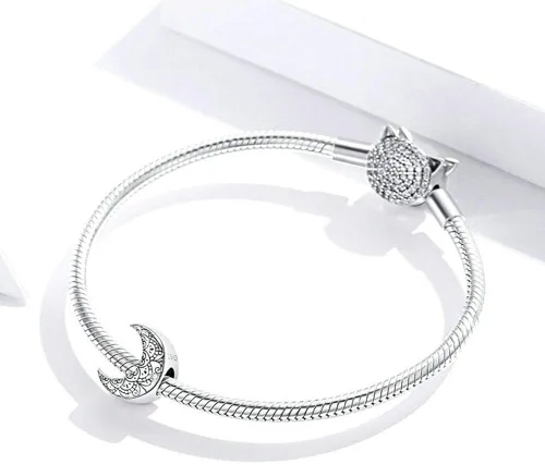 Miniatura 4 de Abalorio de plata de ley 925 con diseño de ojo del diablo con la mano de Fátima para pulsera Pandora
