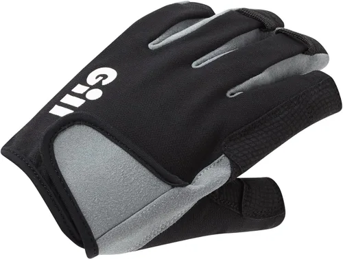 Miniatura 4 de Gill Deckhand - Guantes de vela de dedo corto con dedos de 3/4 de longitud, protección solar UV 50+ y repelente al agua Negro