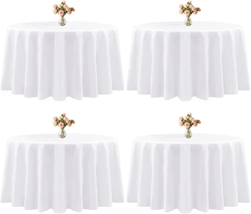 Miniatura 11 de Paquete de 4 manteles cuadrados color negro, 52 x 52 pulgadas, mantel de poliéster negro para mesas cuadradas pequeñas, mantel lavable resistente a