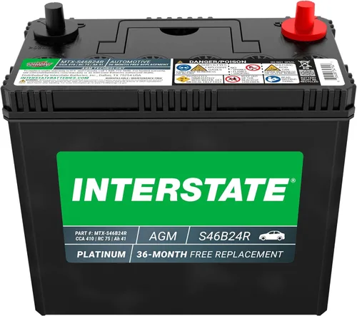 Miniatura 10 de Interstate Batteries Batería automotriz de 12 V, 50 Ah (tamaño del grupo H4) 570CCA SLI AGM, batería de repuesto para automóviles, SUV, sedanes