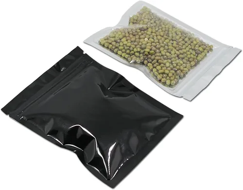 Miniatura 26 de PABCK: Paquete de 100 bolsas transparentes reutilizables con cierre hermético para almacenar alimentos, Negro