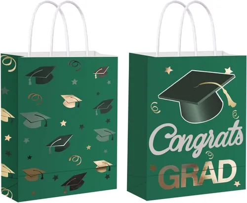 Miniatura 7 de 12 bolsas de regalo para graduados, regalos de fiesta de graduación, bolsas de envoltura para decoración de suministros de fiesta temática