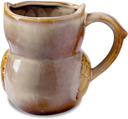 Miniatura 6 de Berry President Taza de café con búho, taza de café de cerámica matutina, taza de té para la oficina y el hogar, regalos de búho para mujeres Beige
