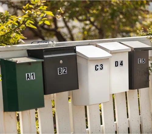 Miniatura 5 de Zonon 8 hojas de pegatinas de números para buzón, kit de letras y números de vinilo autoadhesivo para buzón, letreros, ventana, puerta, automóviles