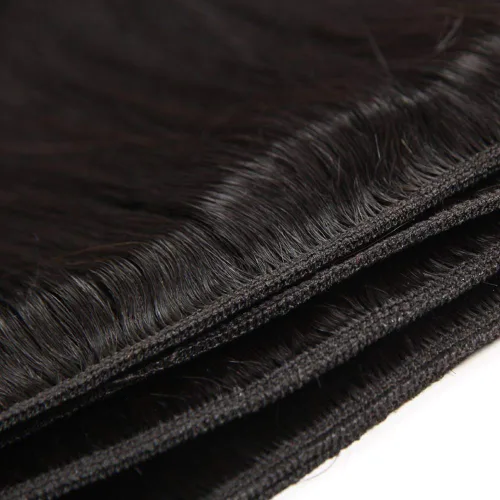 Miniatura 8 de 4 paquetes de cabello humano lacio brasileño de 14, 16, 18, 20 pulgadas, 100% sin procesar, virgen, lacio, paquetes de cabello humano