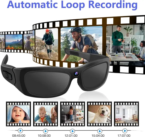 Miniatura 6 de Gafas de sol Cámara HD 1080P Sport Cámara Gafas de Vídeo Gafas de sol Cámara Deportiva, Gafas de sol Bluetooth Ciclismo Cámara de Video
