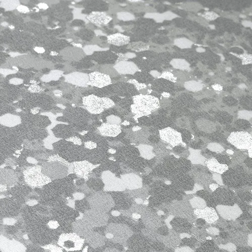 Miniatura 4 de Lush Decor Juego de edredón de 3 piezas con estampado metálico degradado con purpurina, individual, aguamarina y gris