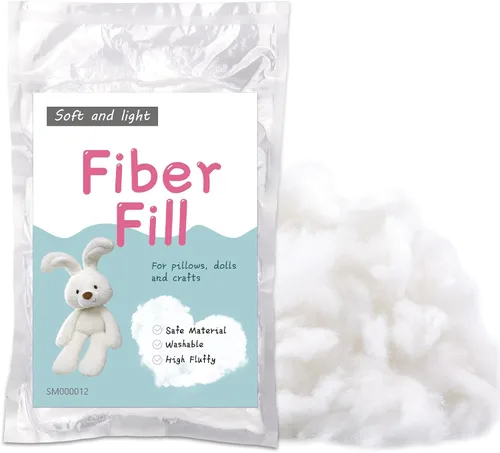 Miniatura 9 de LOKUNN Fibra de poliéster de 2.12 oz/60 g, relleno de fibra de poliéster (2.12 oz ~ 3.97 libras), relleno para animales de peluche, relleno