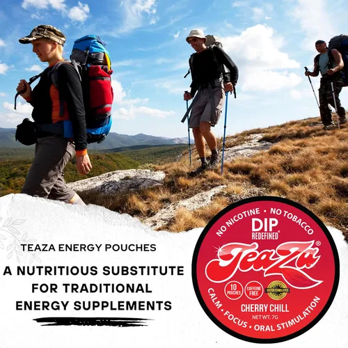 Miniatura 3 de Teaza Bolsas de Energía, Alternativa sin Tabaco sin Nicotina al Dip sin Humo, Rapé y Dip Energético, Alternativa Saludable al Tabaco de Mascar, Uso