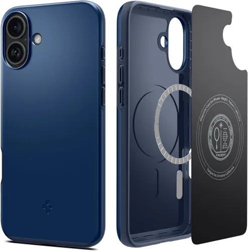 Miniatura 14 de Spigen Thin Fit MagFit Funda diseñada para iPhone 16 [Carcasa rígida] [Protección de grado militar] Compatible con MagSafe - Negro