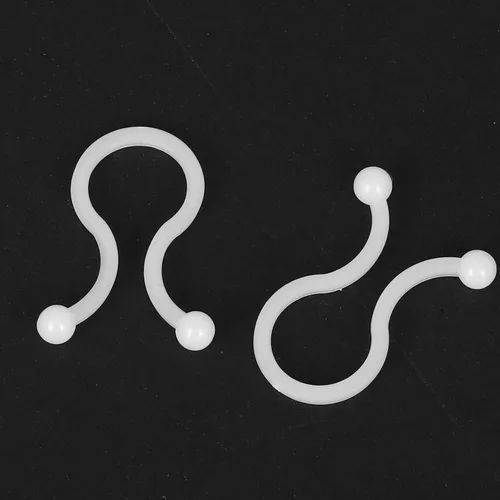 Miniatura 6 de uxcell Plástico en forma de U Twist Lock Wire Ties 32.8 ft m diámetro 100 PC blanco