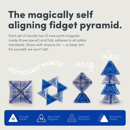 Miniatura 3 de Speks Geode - Juguete magnético para ansiedad Juguete sensorial de escritorio para adultos y adolescentes a partir de 14 años Regalo para Cobalto