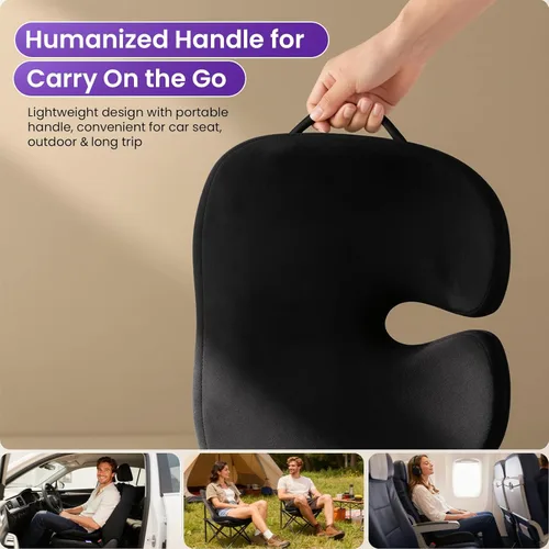 Miniatura 3 de ZZ-WELL - Cojines de asiento para sillas de oficina, cojín patentado para alivio de presión de coxis para dolor de coxis, almohadas de espuma