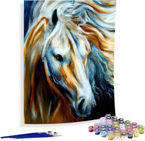 Miniatura 14 de Diymood Pintura por números para adultos, Navidad, pintura al óleo de muñeco de nieve, kits de pintura acrílica por números para niños, adultos
