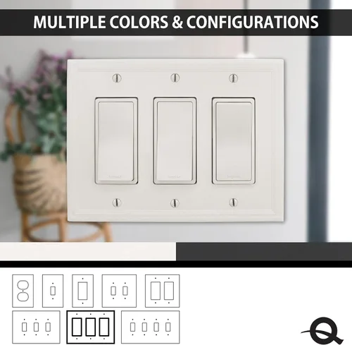 Miniatura 6 de Cubierta aislante para interruptor de luz, cubierta decorativa para enchufe, placa de pared. Blanco