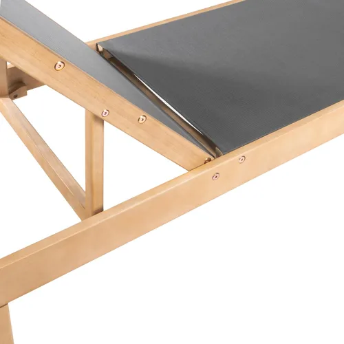 Miniatura 6 de JONATHAN Y Trabuco LNG1100B-2SET - Juego de salón de 2 piezas de madera de acacia para exteriores con silla tumbona ajustable, ruedas y mesa
