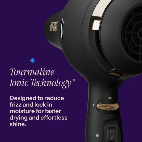 Miniatura 3 de Hot Tools Pro Artist Black Gold 2100 Turbo Ceramic + Ionic Secador de pelo Secado rápido, ligero Lightweight Ionic Hair Dryer for Fast Drying, 6